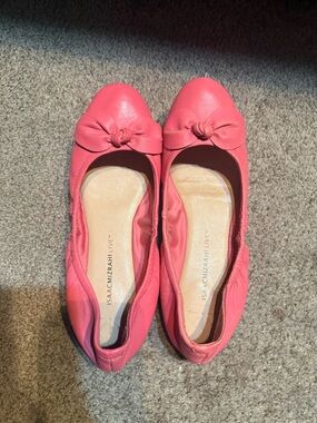Isaac Mizrahi Coral Pink Knot Ballet Flats
